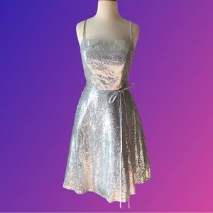 Silver Sequin Dress